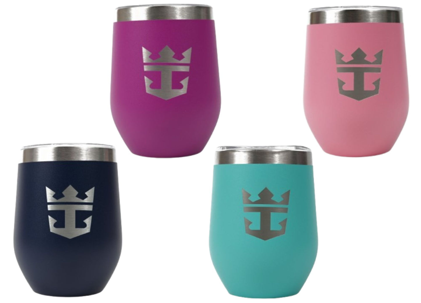 12oz Crown & Anchor Insulated Wine Tumbler