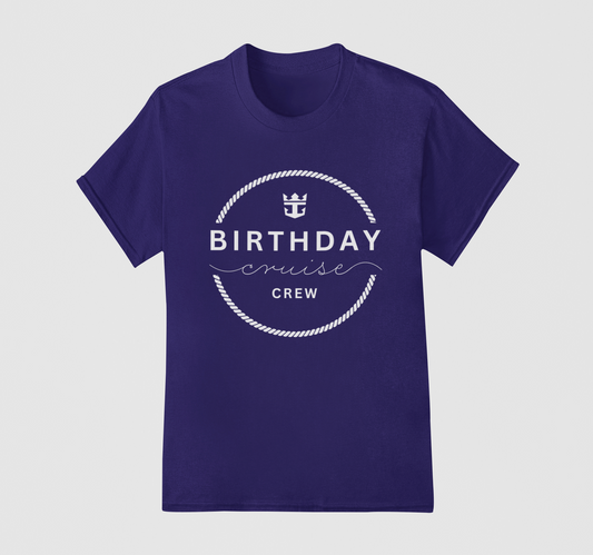 Birthday Cruise Crew T-Shirt in Navy