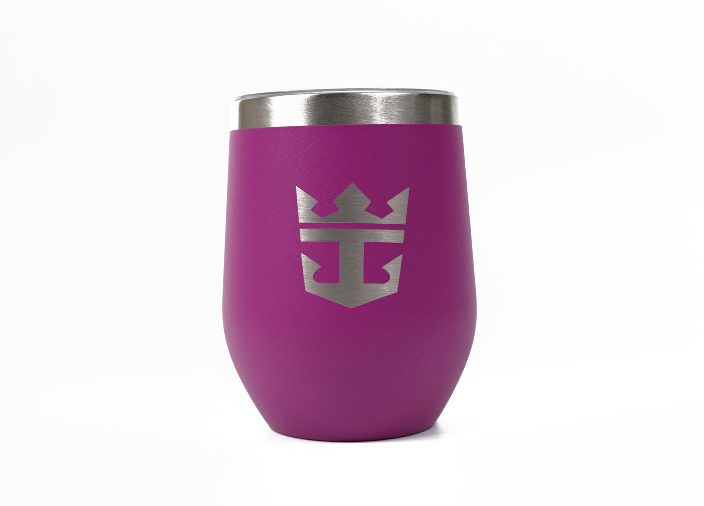 12oz Insulated Wine Tumbler with Crown & Anchor Logo