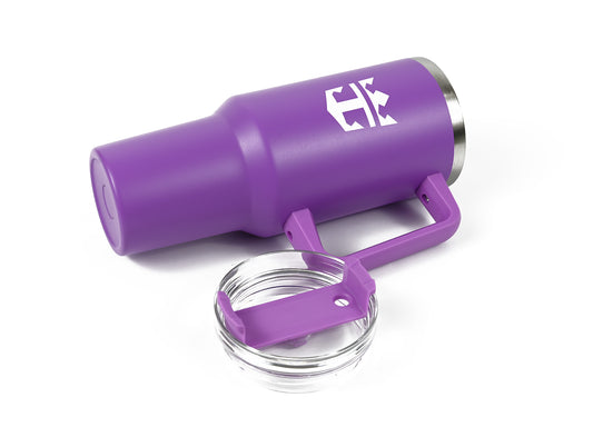 40 Oz. Intrepid Stainless Steel Tumbler with Crown & Anchor Logo in Purple