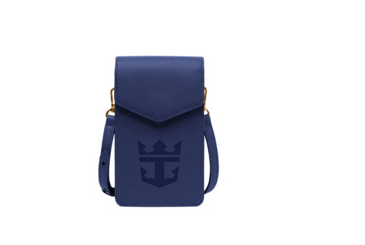 Phone Crossbody Bag With Crown & Anchor Logo in Navy Blue