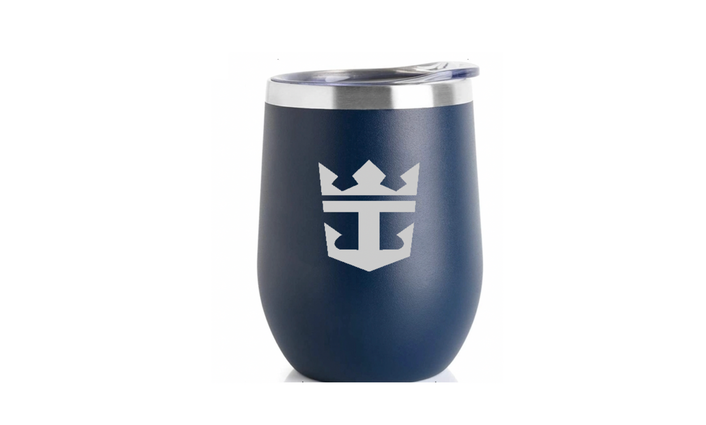 12oz Insulated Wine Tumbler with Crown & Anchor Logo